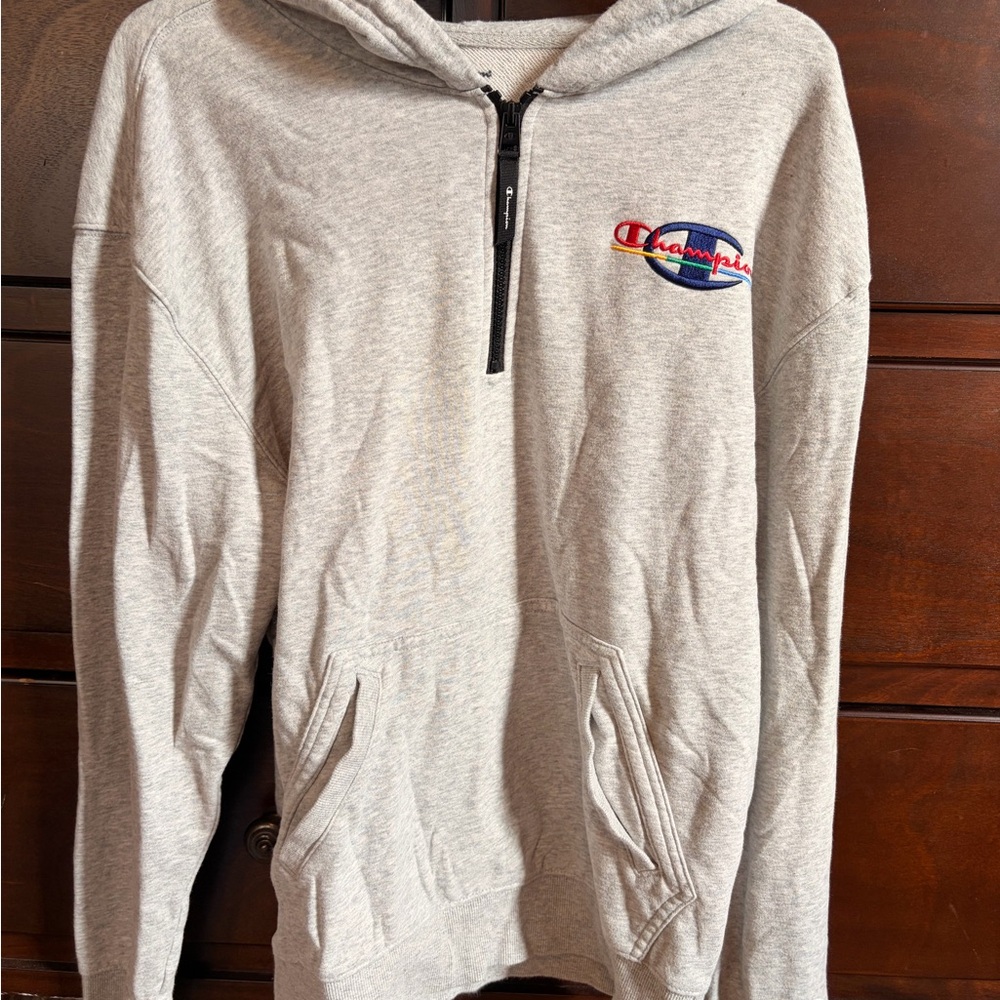 Champion Heather Gray Athletic Hoodie